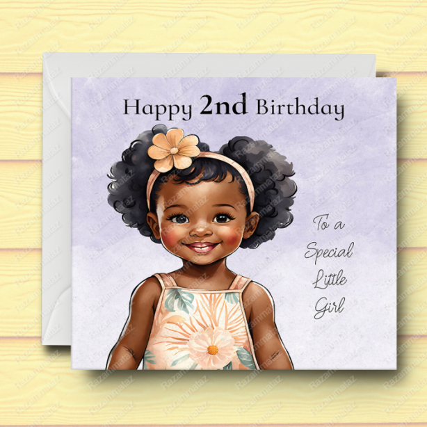 Black Girl Birthday Card G